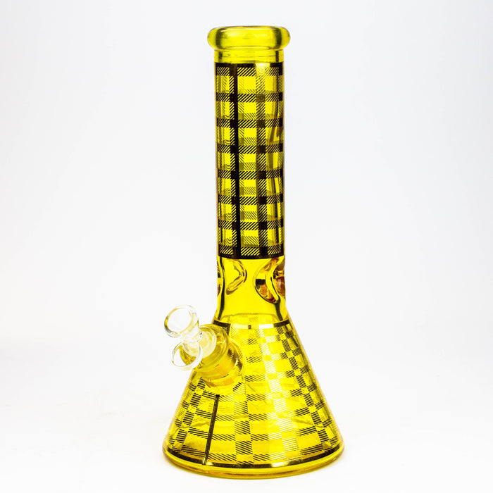 12" 7mm glass neon beaker water bong_6