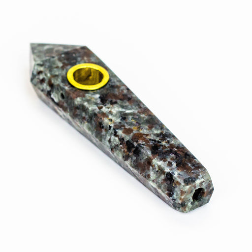 Acid Secs - Black light Natural Fire Stone Smoking Pipe with choke hole_1