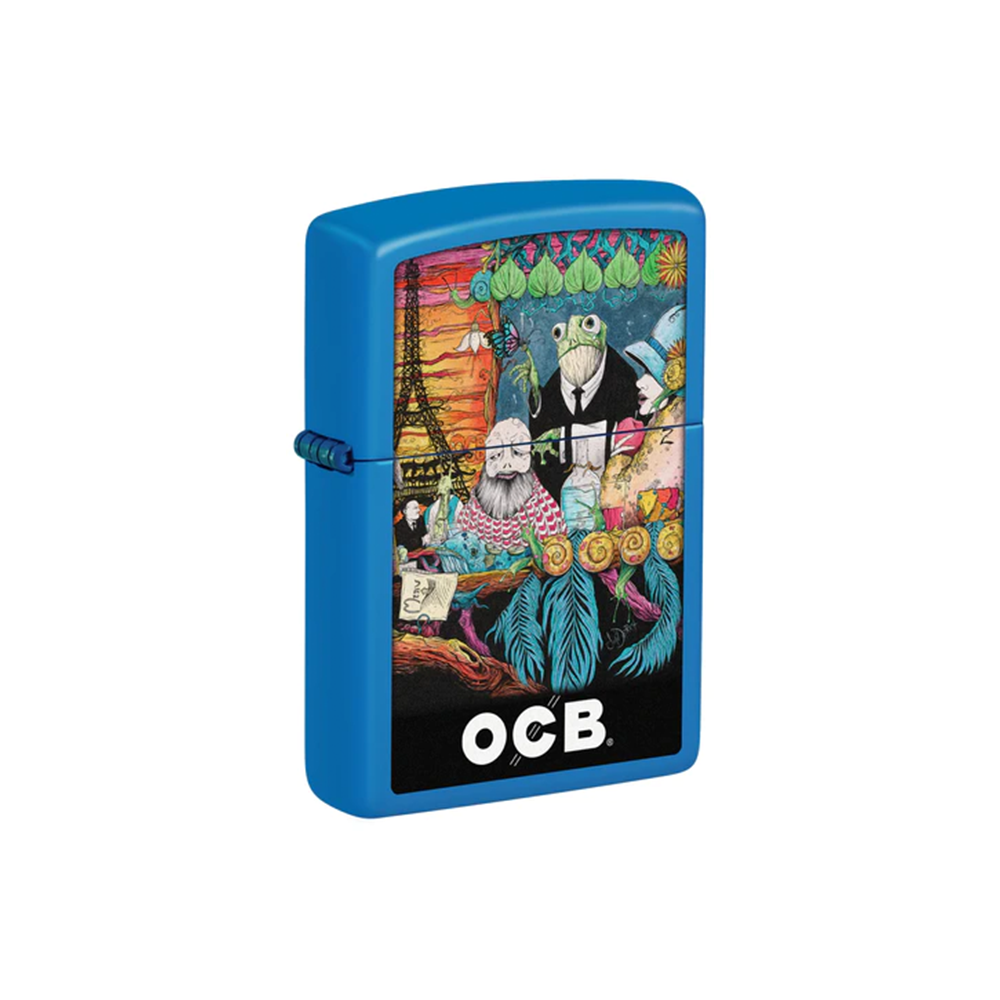 Zippo 48628-110389 OCB Reg Sky Blue Matte Rolling Tray Cafe Culture_0