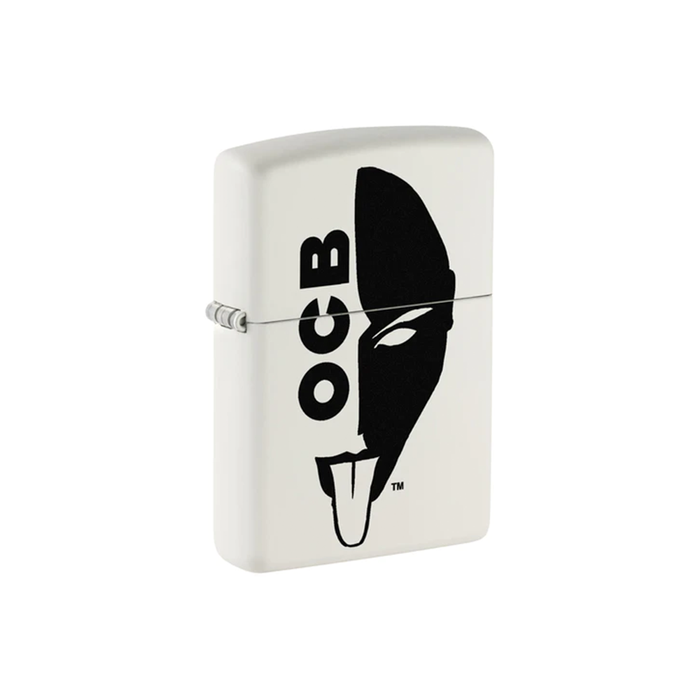 Zippo 214-109225 OCB Reg White Matte Half Face_0