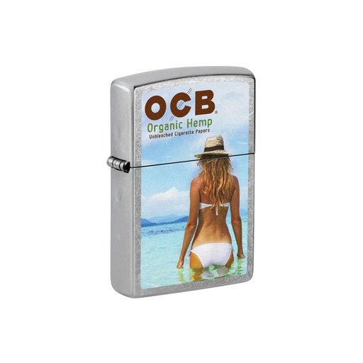 Zippo 207-110384 OCB Reg Chrome Rolling Tray Beach Art_0