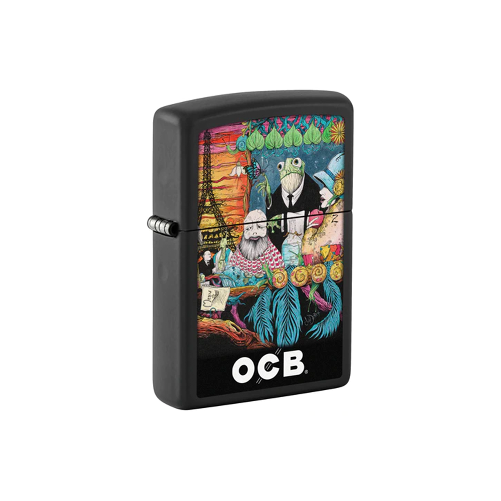 Zippo 218-110388 OCB Reg Black Matte Rolling Tray Cafe Culture_0